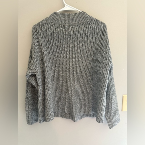 Cupid Chunky Knit Sweater Woman’s SZ S Grey Argyle High Neck Long Sleeve Winter - Picture 6 of 8